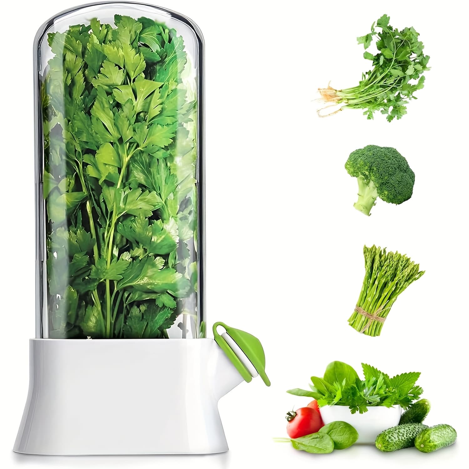 TEMU Keeper For Refrigerator - Premium Saver, Keep Fresh, Versatile Keeper For Prolonging Freshness Of All Herbs, High-quality,