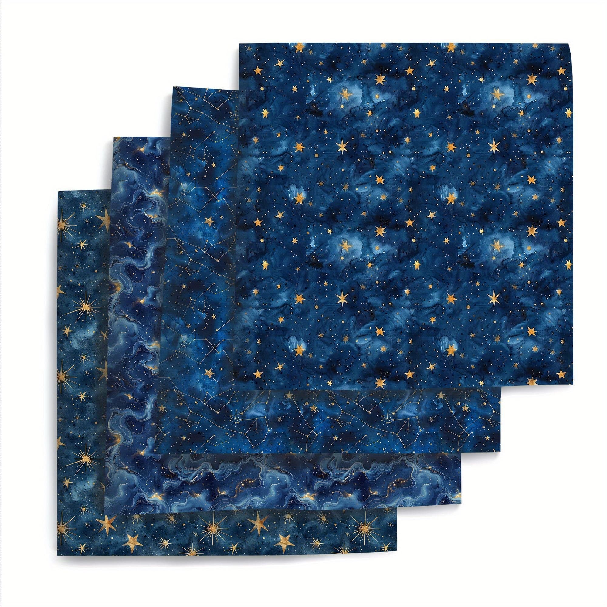 TEMU 4pcs/set 7.87x7.87inch (20x20cm) Planet Solar System Precut Quilting Fabric Bundle, Polyester Quilting Squares For , Crafts Projects, Wallet Making