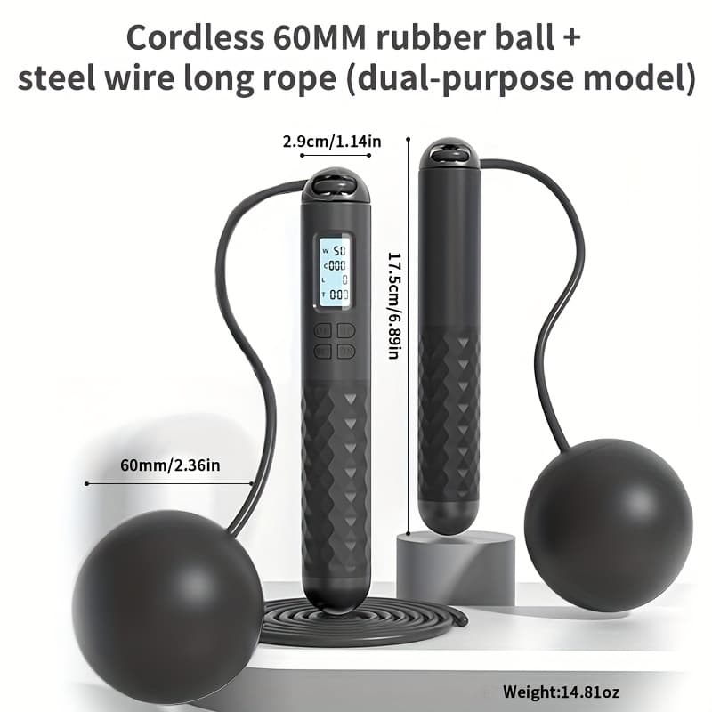 TEMU Wireless Jump Rope With A Weighted , Featuring Precise Counting, Suitable For Men And Women, Ideal For Home Gym Aerobics, And A Gift!