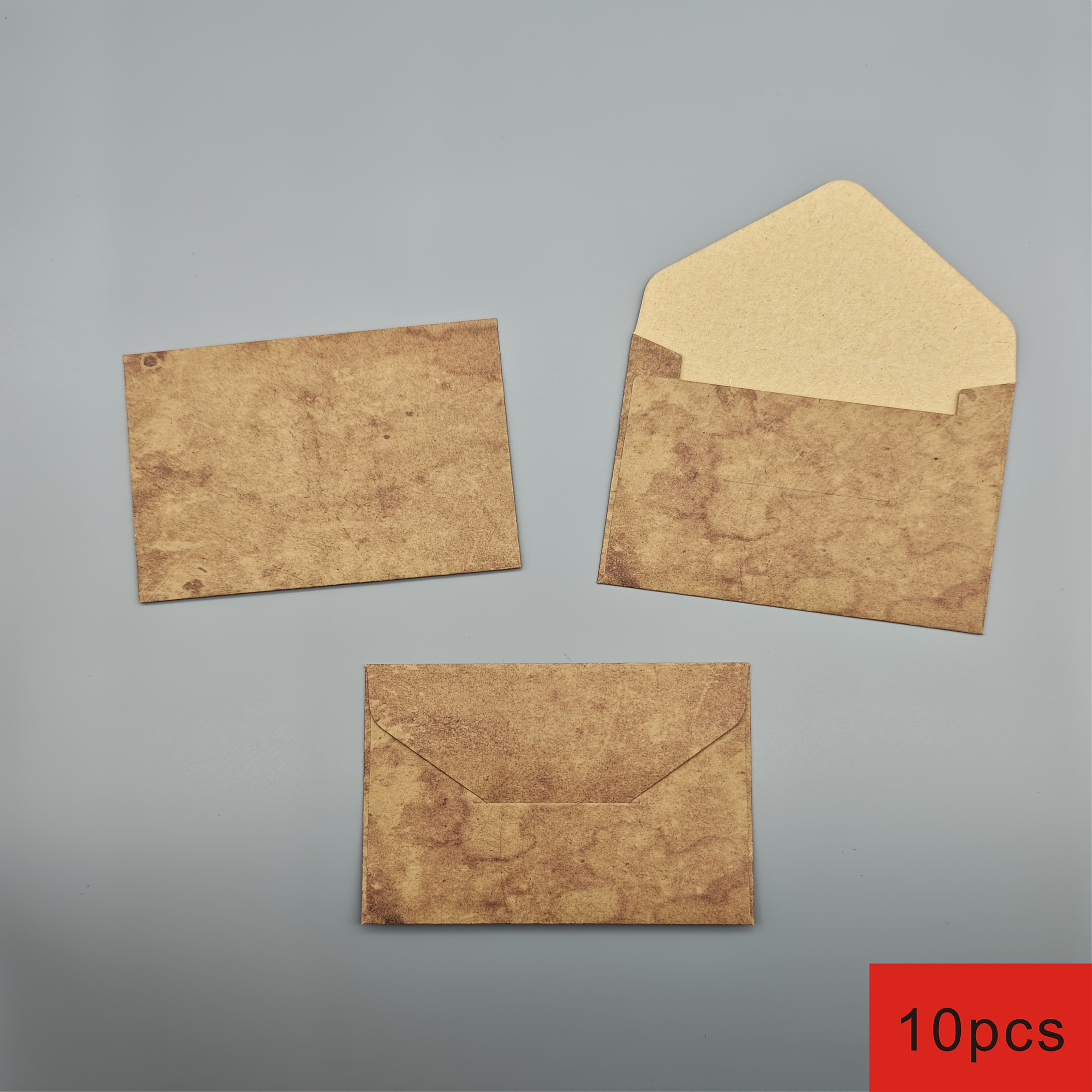 TEMU 10/50/100pcs Of Elegant Retro Paper Envelopes, 4.13x2.76 Inches - Self-sealing, Durable Stationery, , Suitable For Wedding And Party Invitations