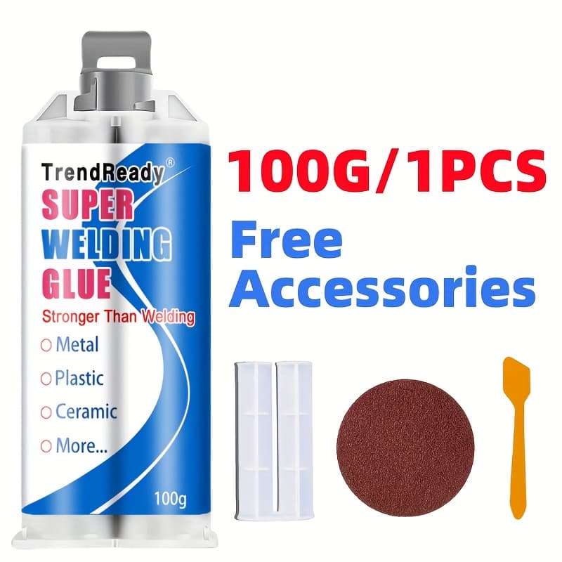 TEMU 100g Of Heat-resistant Casting Adhesive With Tools: And Non-clogging | Large Capacity, Suitable For Bonding Metals, Plastics, Ceramics, Welded, And | Casting Adhesive, Metal Bonding Glue