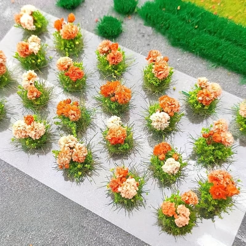 TEMU 7/14pcs Miniature Artificial Floral Greenery Micro Simulation Rose Flowers, For Diy Dollhouse Miniature Gardening Decor Model House Miniature Plant Decor