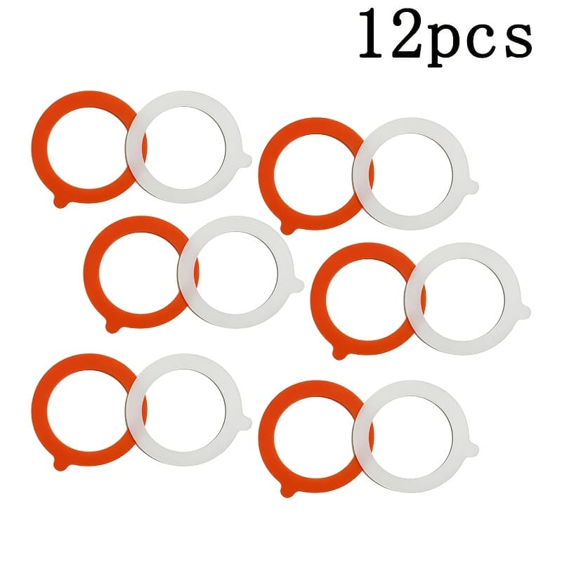 TEMU 6/12pcs Silicone O-ring Sealing Gasket, 3.75 Inches Airtight Jar Gaskets, Replacement Gasket