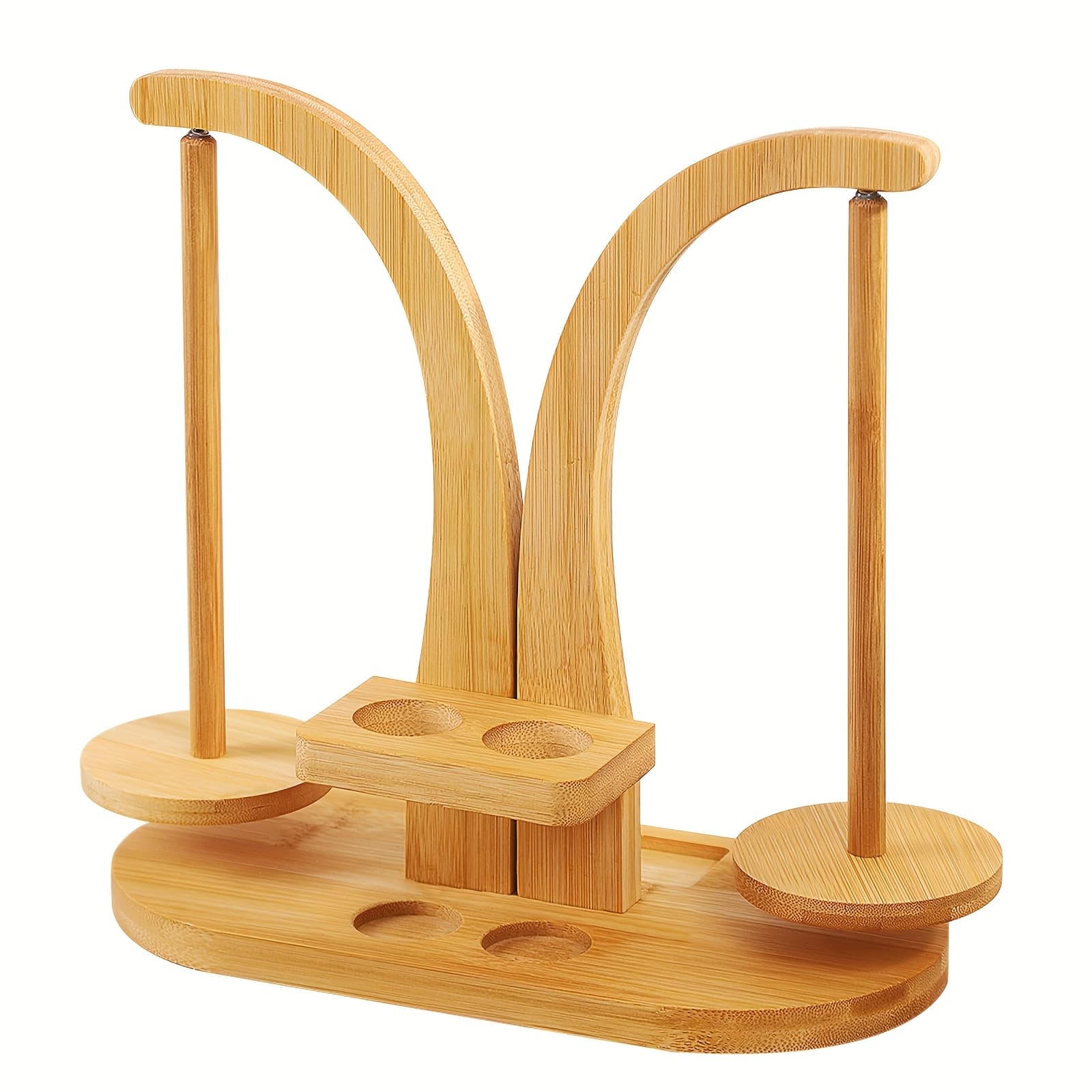 TEMU Magnetic Yarn Holder, Wooden Yarn Ball Holder, Yarn Spindle With Double Spindles, Spinning Yarn Holder For Crochet Lovers