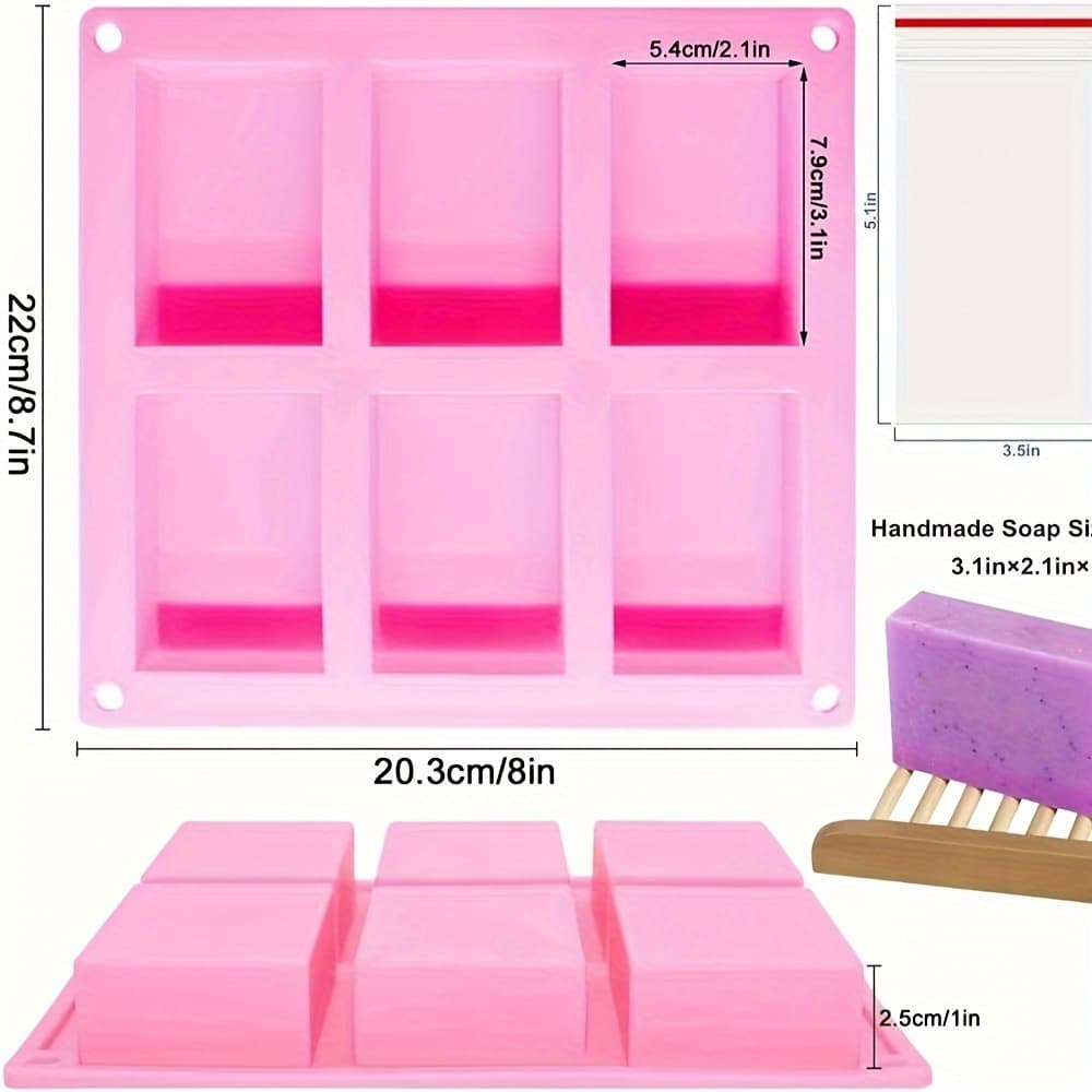 TEMU 1pc 6-cavity Silicone Mold Production, Muffins, Bread, Brownies, , Etc