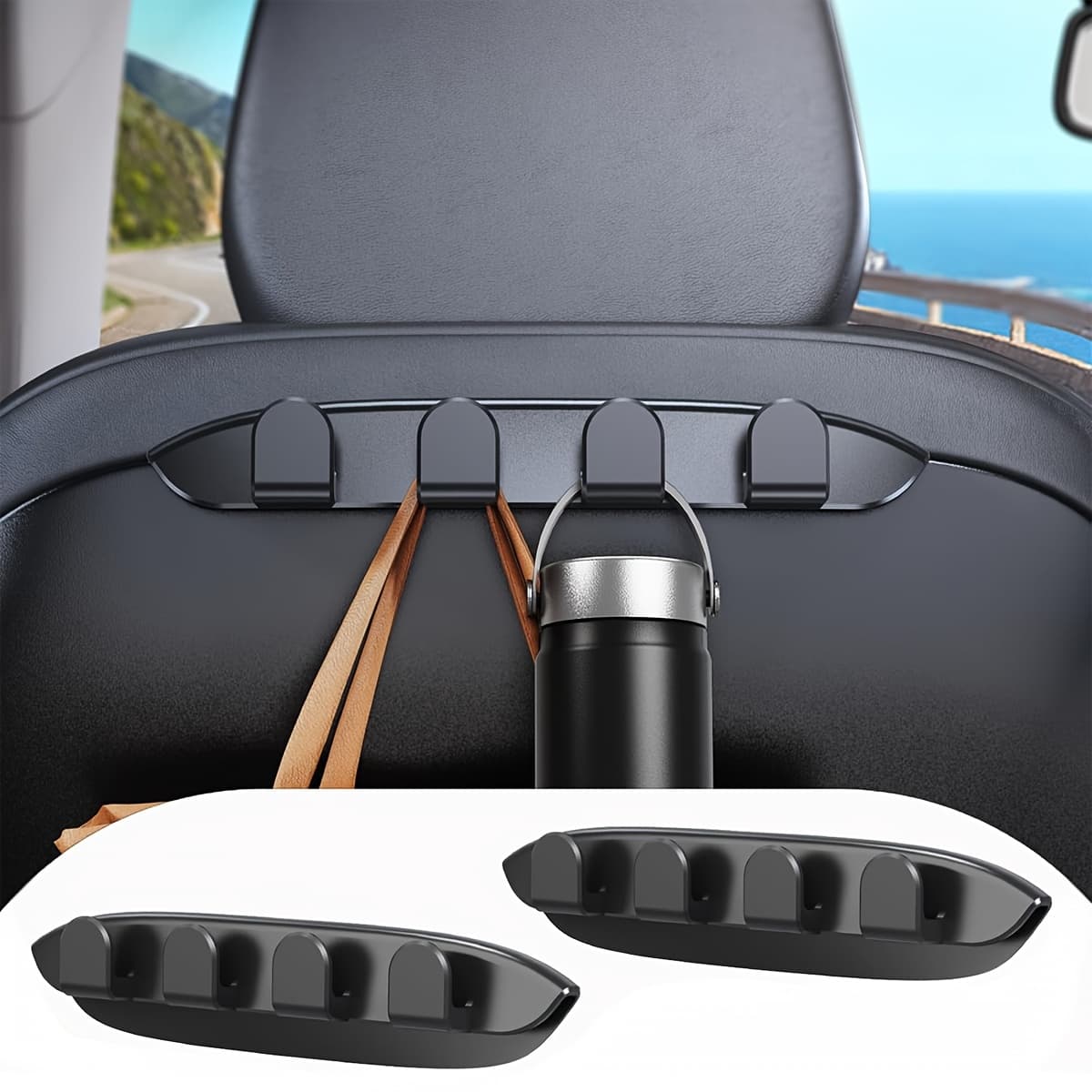 TEMU Suitable For 2pcs Car Seat Hooks For For Model 3 Accessories 2025 2024 2023 2022 2021, Purse Hanger For Car, Automotive Seat Back Organizers For Purses Bags, Handbag Backpack Grocery Bag Holder