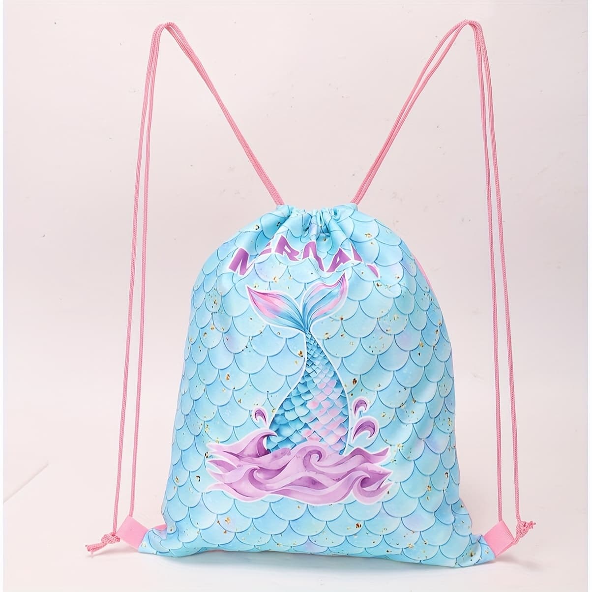 TEMU 3d Printing Mermaid Casual Bundle Pocket, Colourful Drawstring Backpack, Sport Gym Training Storage Bag