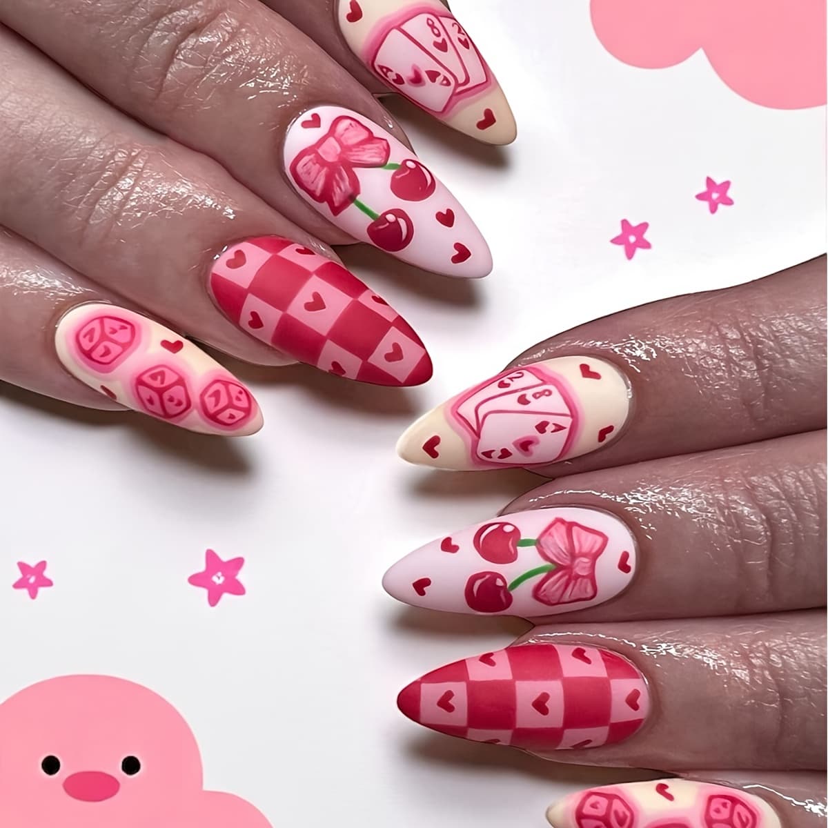 TEMU Cute And Fun Home Decor, Adorable Cartoon Stickers, Popular Nail Art, Wearable Nail Wholesale