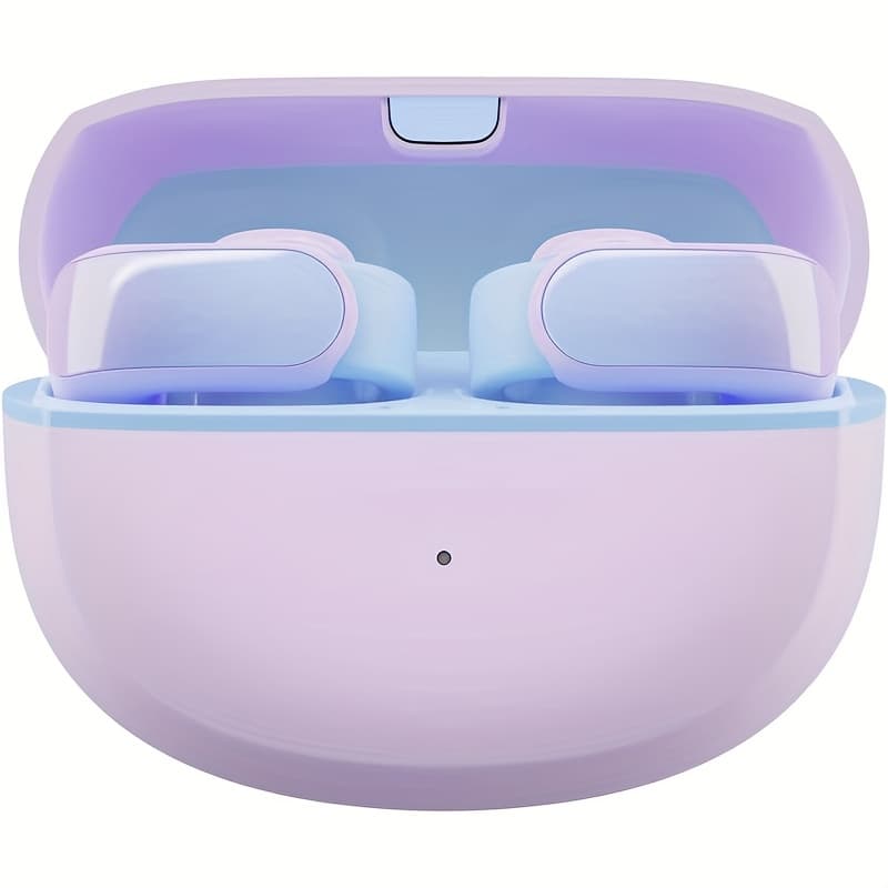 TEMU True Wireless Wireless Earbuds Featuring For Situational Awareness, A Comfortable Clip-on Design, Quality, And Up To Of Time, In A Edition Chilled Lilac Color