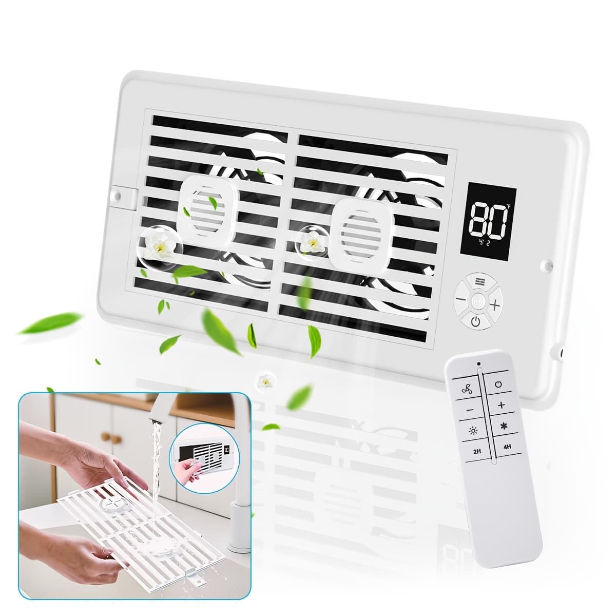 TEMU Twin Window Fan With Reversible Airflow Control, Dual Fan, Exhaust, 10x4 Inch, Detachable, Easy Clean