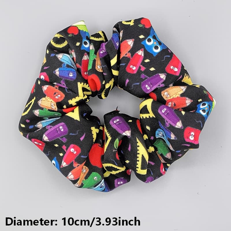 TEMU 1 Stylish And Cute Teacher Scrunchie, High-elastic And Durable Hair Tie, Hair Additions, Hair Rope, Fashionable Hair Tie, Hair Care Headwear And Hair Additions, Women's Additions, Hair Tie