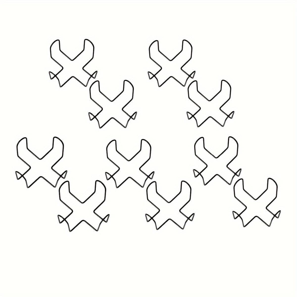 TEMU 10pcs Set Of Minimalist Black Iron Metal Coaster Holder, Suitable For Round And Square Coasters, Can Sizes And Types, Home Iron Rack Decoration