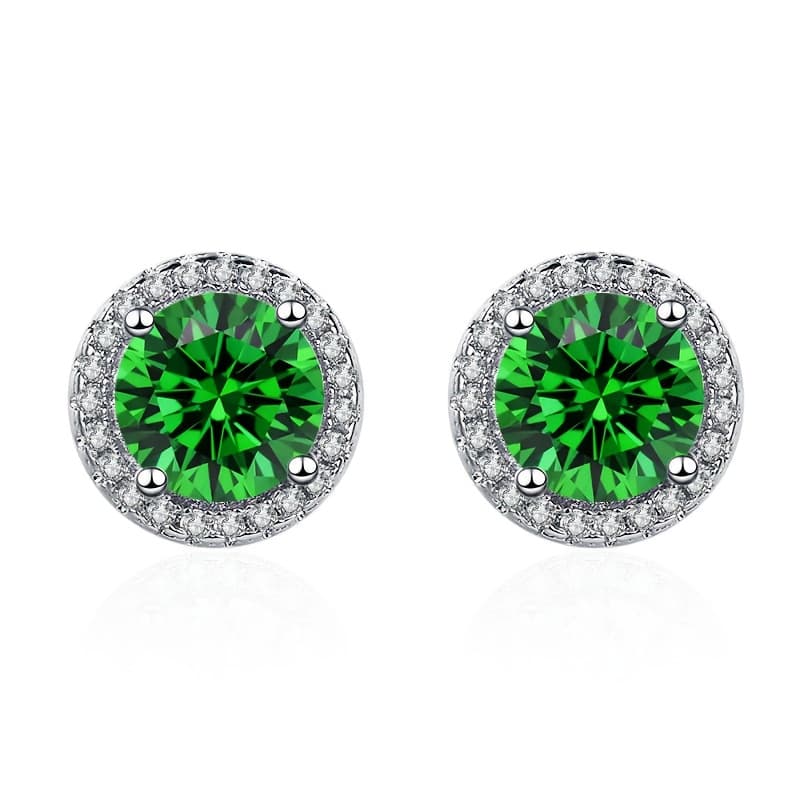 TEMU 925 Sterling Silvery 1ct Full Moissanite Earrings For Women, Shining Wedding Party High-end Jewelry,