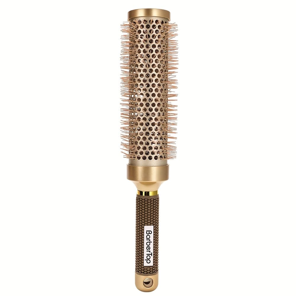 TEMU Lengthened Curling Hair Comb, Round Hair Brush Ceramic Hair Brush Professional Salon And Home Hair Blowing Styling Lightweight Round Hair Brush