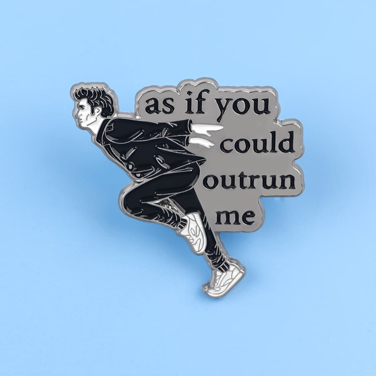 TEMU You Could Outrun Me Cartoon Lapel Pins Enamel Pin For Backpacks Briefcase Badges Brooch For Clothes Additions Fashion Gifts 1pc