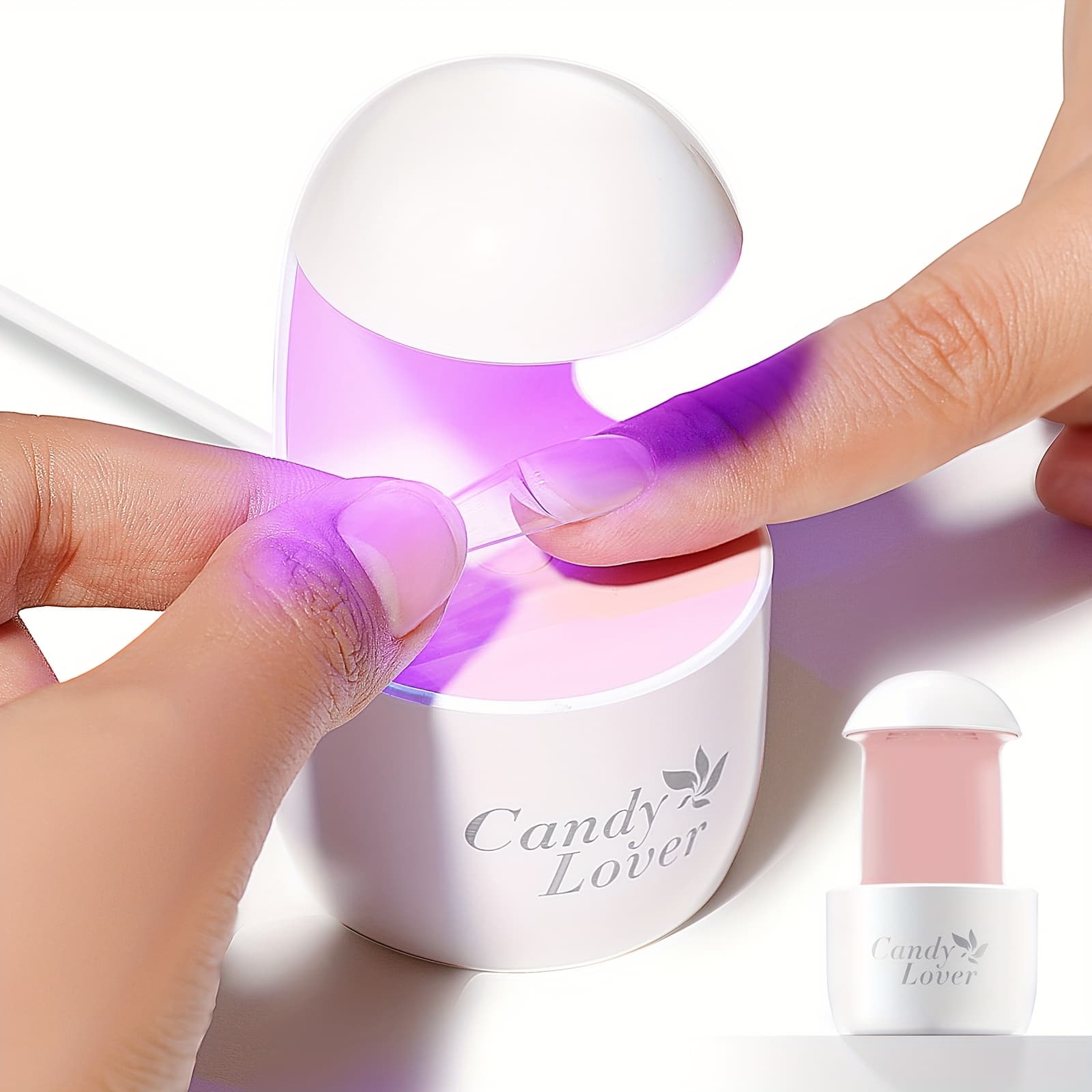 TEMU Mini Light For Gel Nails, Small Nail Lamp For Easy And Fast Extension System, Portable Manicure Led Light For Gel Nail Polish Diy Nail Art
