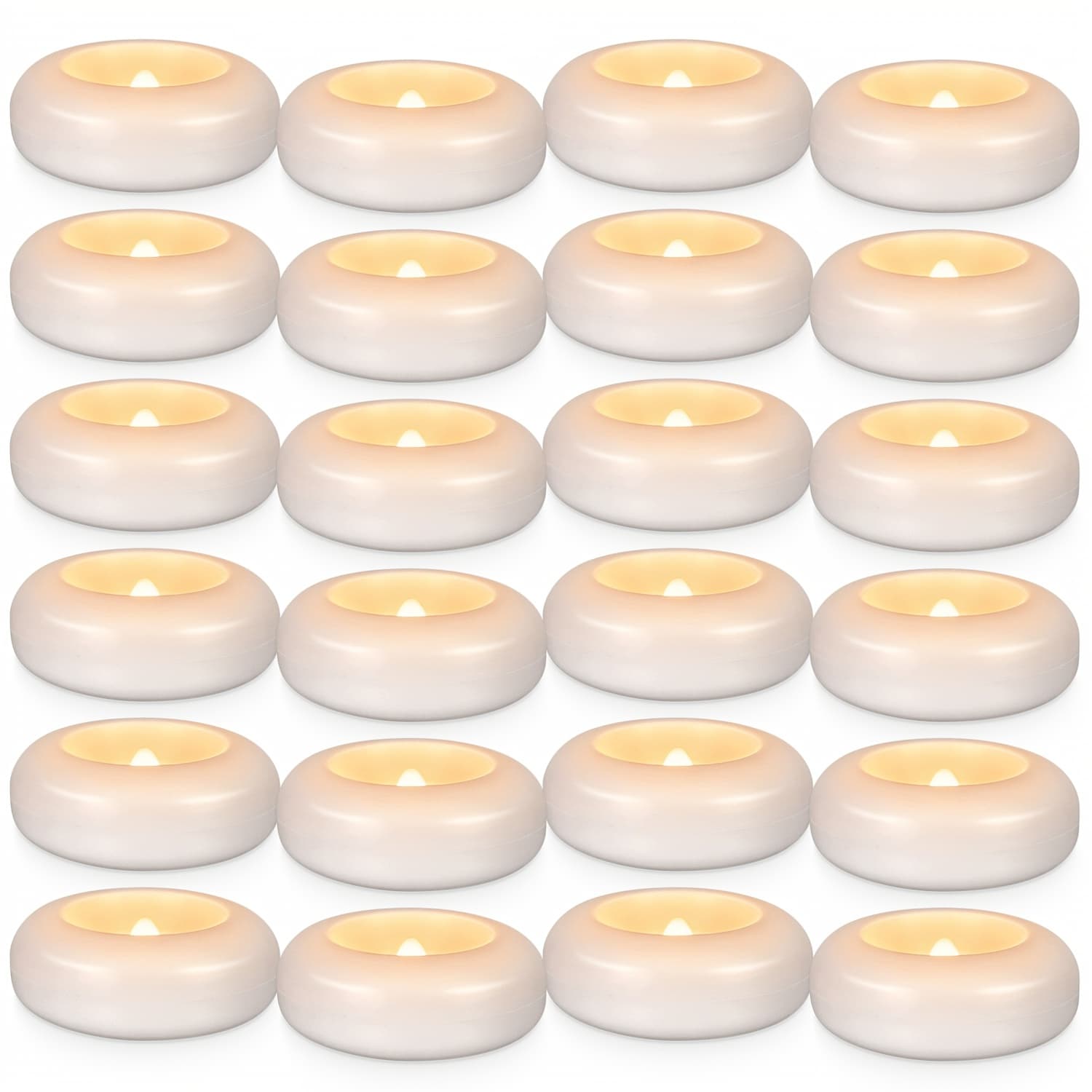 TEMU -pack Led Floating Candles, 3-inch Flameless Candles (3 X 2.6-inch), , Over 120 Hours Of Light, Touch Switch, Perfect For Parties, Weddings, Home Decor, And More