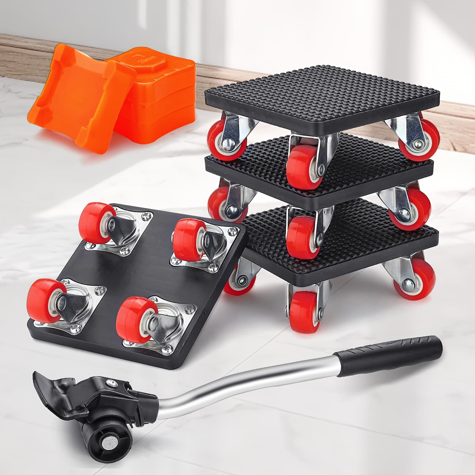 TEMU Heavy-duty Furniture Mover Kit - 1100lb Capacity, Metal Slider Lifters And Rollers For Sofas, Fridges, And Hard Floors Furniture Mover Sliders Furniture Lift Mover Tool Set On Hard Floors