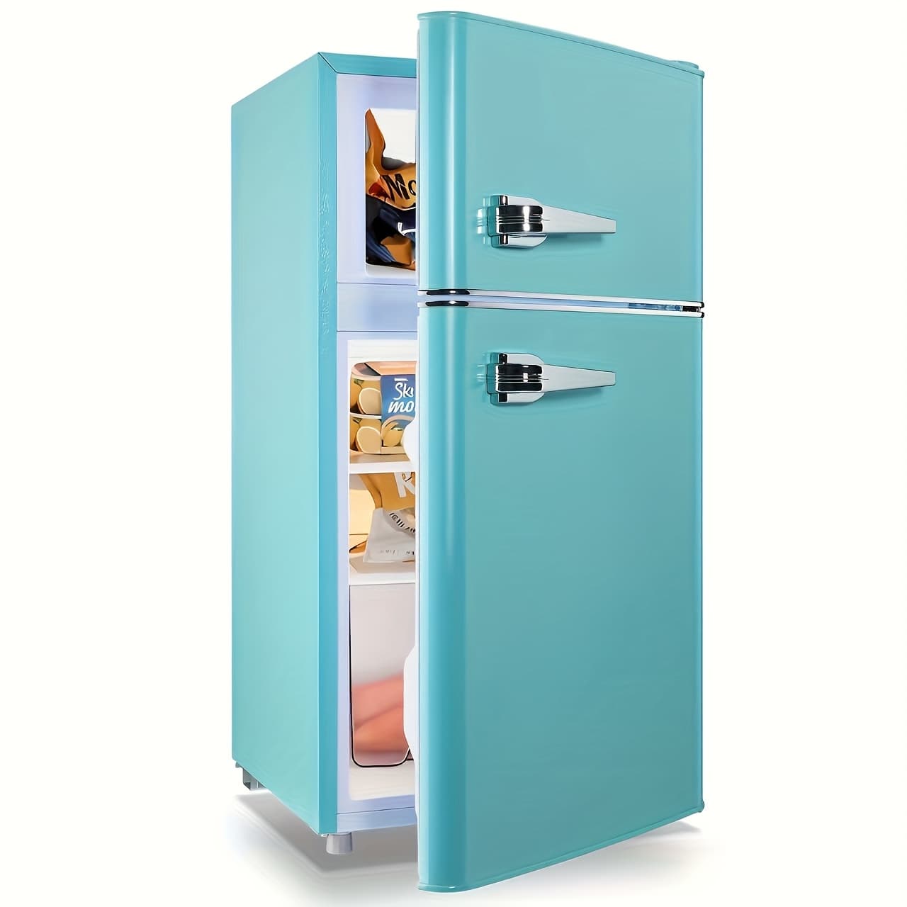 TEMU Wanai 3.6 Cu.ft Mini Fridge With Freezer, 7 Adjustable Thermostat, Small Refrigerator, Single Door For Dorm, Office, Bedroom