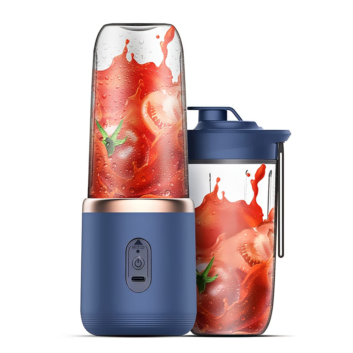 TEMU Juicer Portable Small Rechargeable Juicer Cup 2-in-1 Outdoor Portable Blender And Juicer Usb Charging Perfect For Smoothies And Iced Drinks Thanksgiving Christmas Halloween Gift