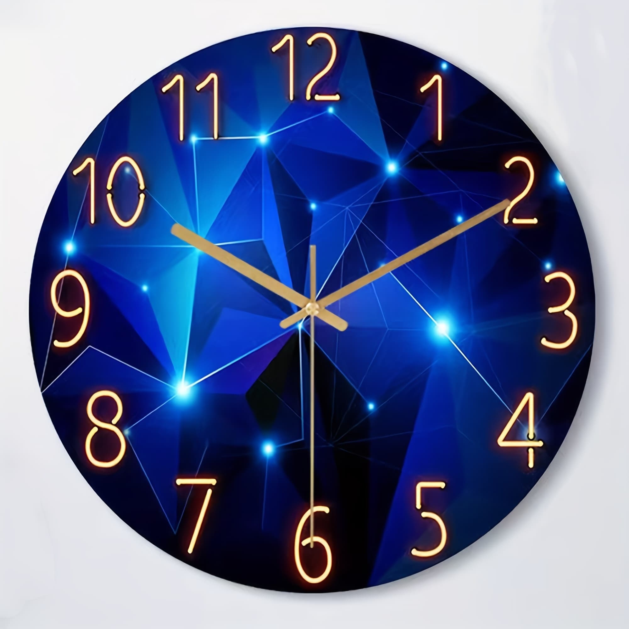 TEMU 2d Flat Silent Wooden Wall Clock 1pc Silent Wooden Wall Inch , Fall Halloween Decor, Xmas Gift For Living Room, 2d Flat