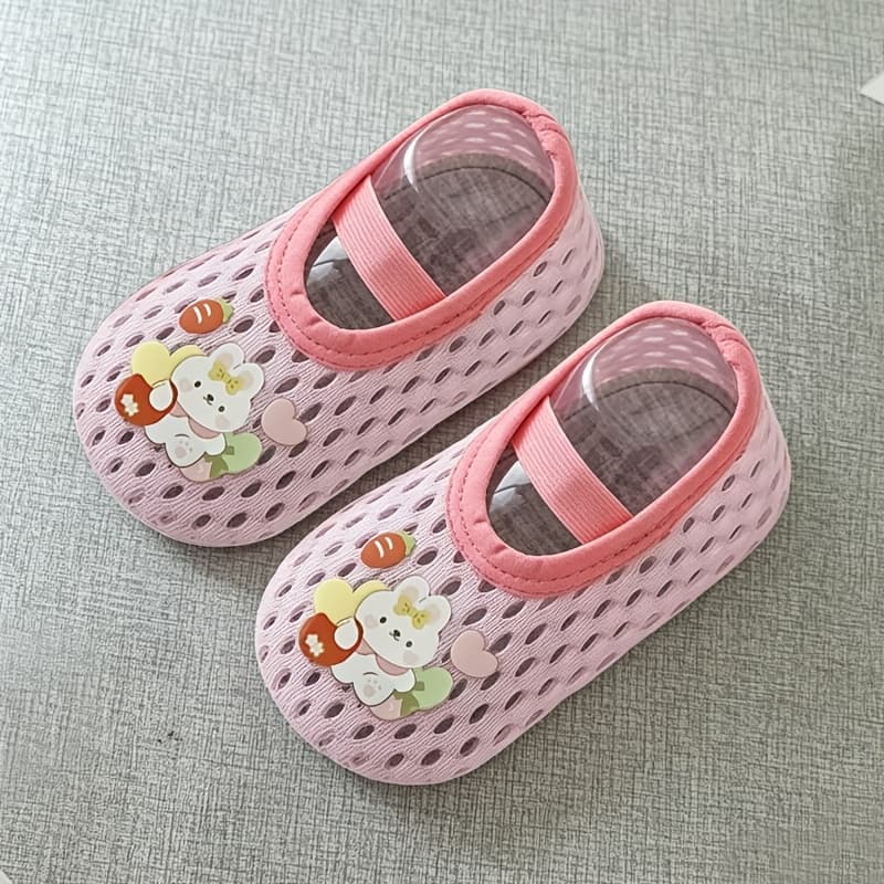 TEMU Baby Non-slip Floor Walking Socks, Mesh Breathable Soft Sole Indoor Socks, Cute Panda Rabbit Dinosaur Animal Cartoon Print Thin Summer Socks For Toddler Kids