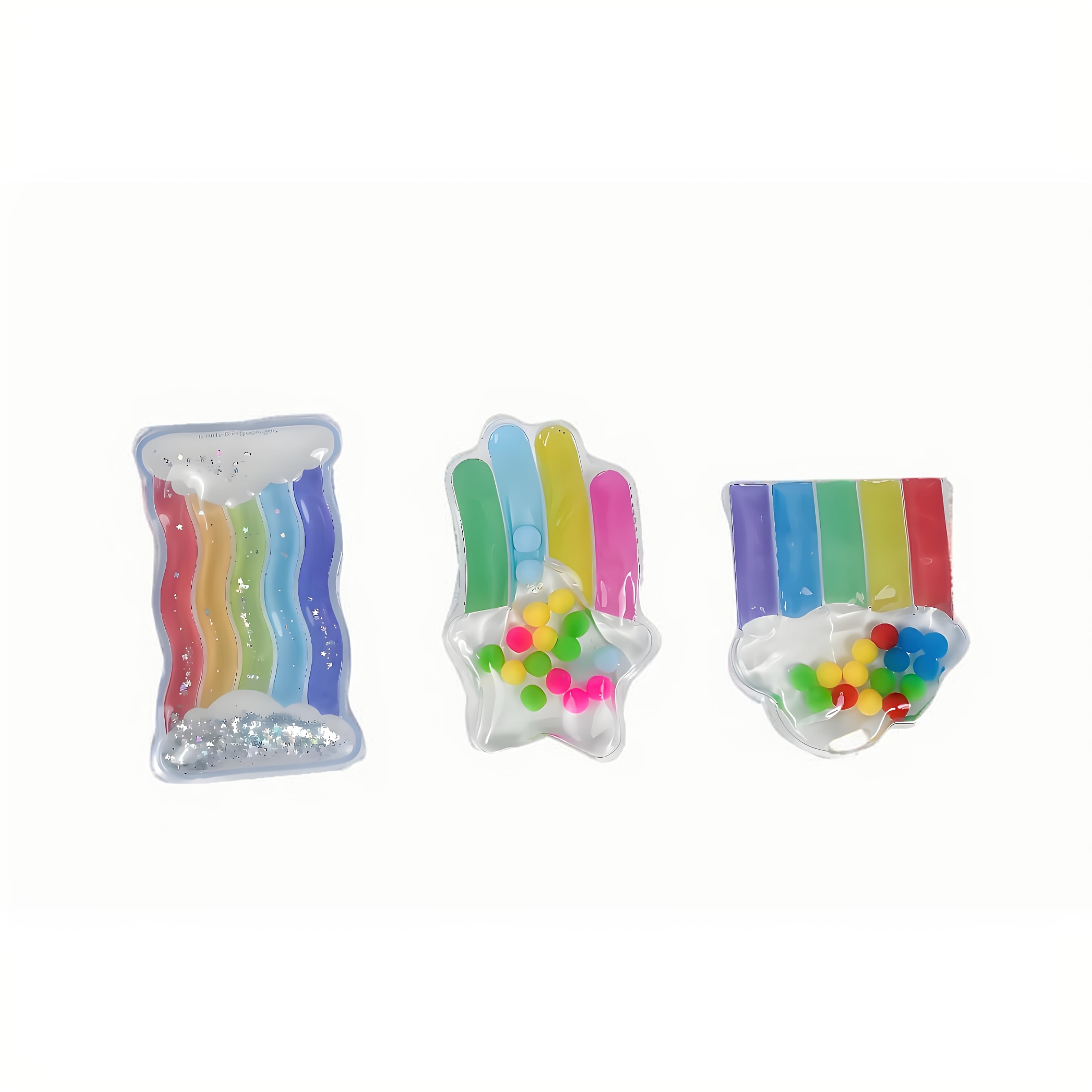TEMU 3pcs Cloud And Star-shaped Rainbow Squeeze Color-sorting Sensory Toys: Quiet Travel Essentials. Perfect For Preschool Learning Activities, Toys Are Ideal For Classrooms, Homes