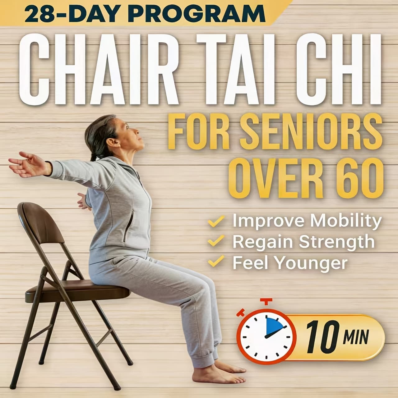 TEMU Chair Tai Chi For Seniors Over 60 28 Day Program Improve Mobility Regain Strength And Feel Younger In Just 10 Minutes A Day