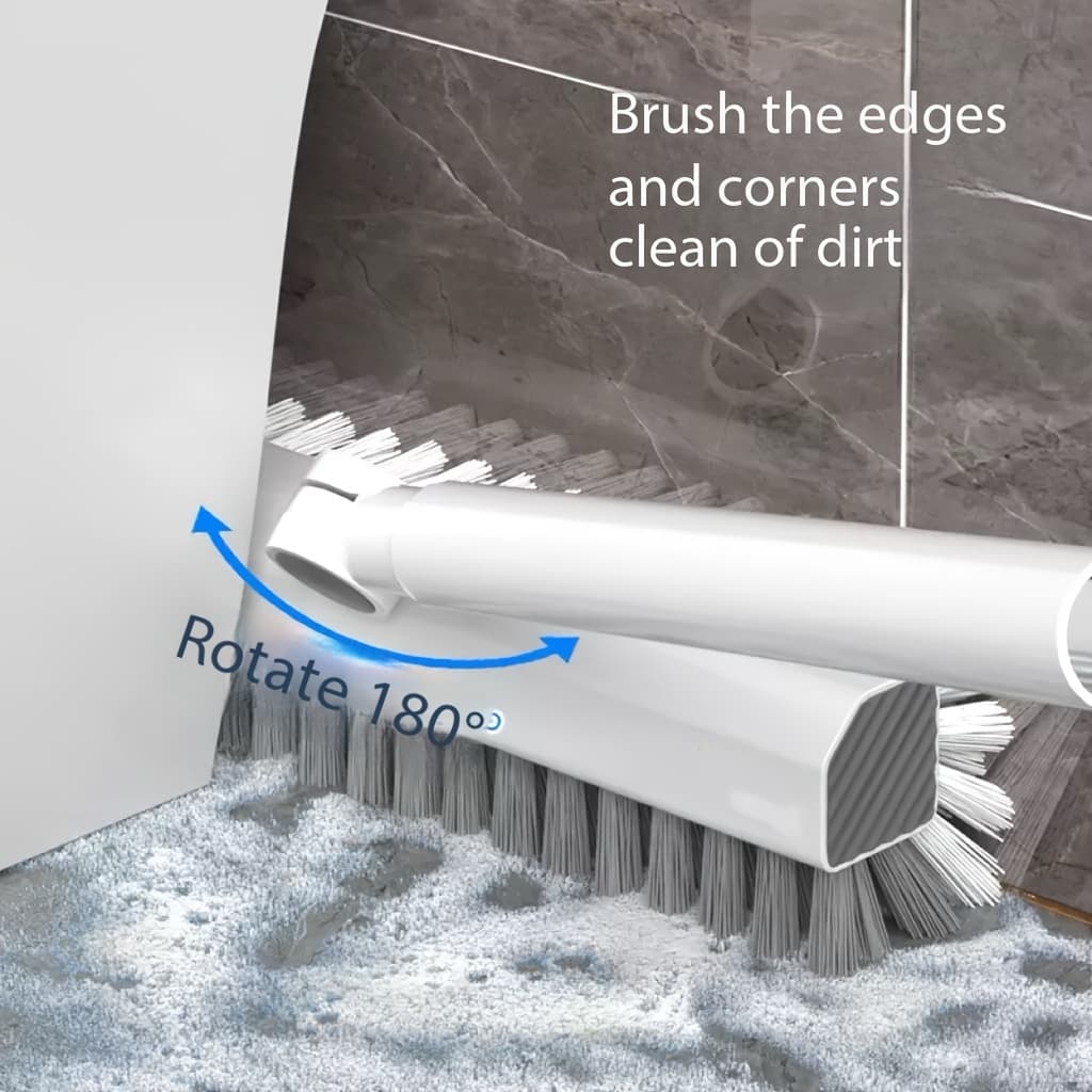 TEMU New Style 2-in-1 Rotating Crevice Cleaning Brush- No Dead Angle, Suitable For Bathroom And Kitchen Tiles, Wall , And Outdoor Use