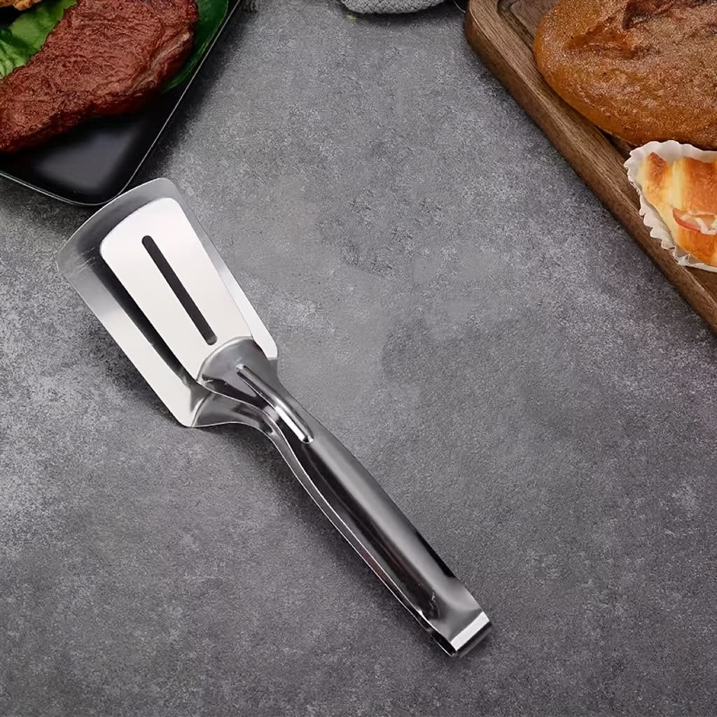 TEMU 1pc, Stainless Steel Fried Fish Shovel Clamp Food Tong Fish Tong Clip Steak Shovel Spatula Kitchen Tools For