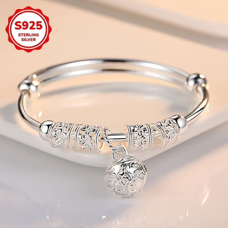 TEMU S925 Sterling Silvery European And Classical Jewelryjewelry Ling Bracelet Bracelet Women