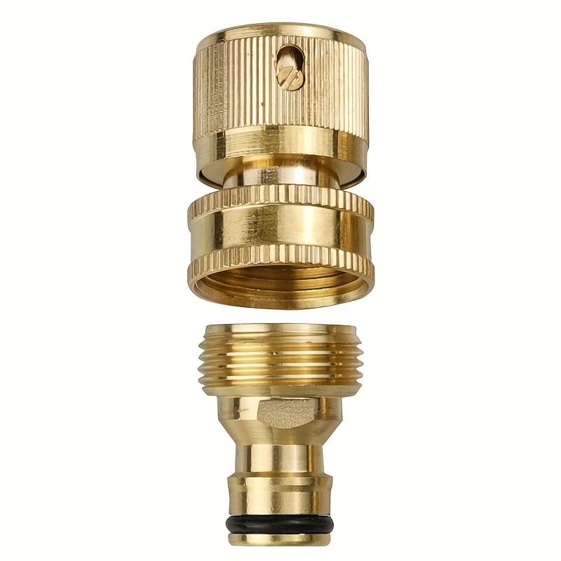 TEMU Garden Hoses Quick Connectors Set, Solid 3/4 Inch Ght Threaded Garden Hose Connectors Quick Connectors, , Easy To Connect, Water Pipe Quick Connectors Male And Female
