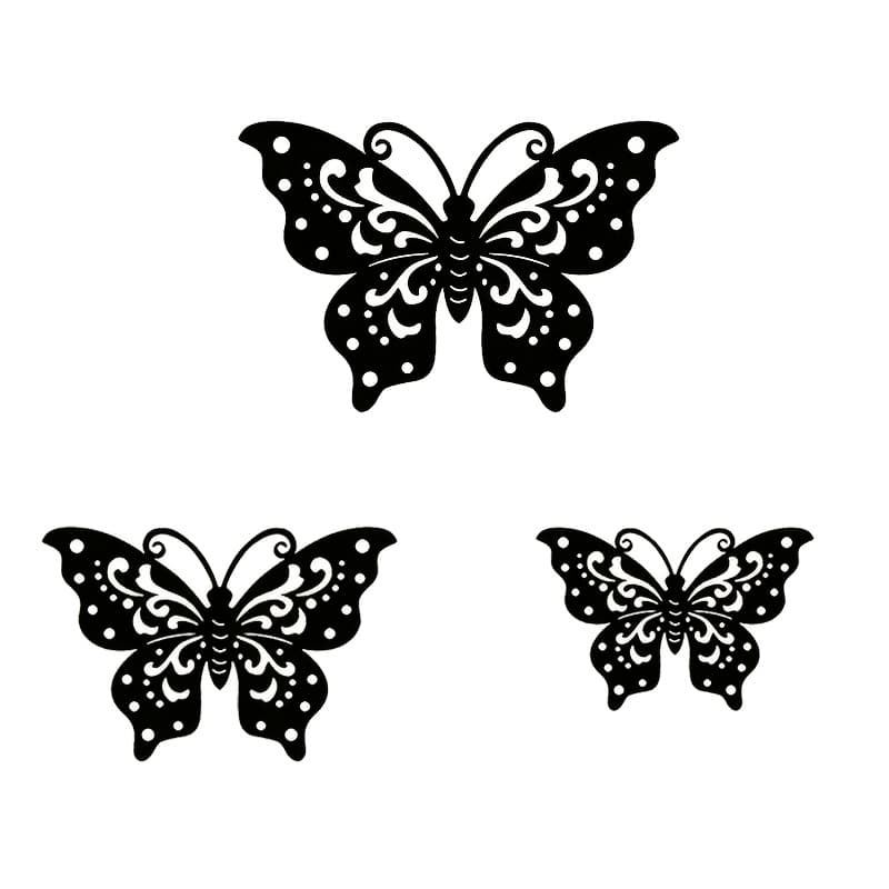 TEMU 3pcs Metal Garden Wall Art With - Outdoor/ Decoration Suitable For Patio, Balcony, - Metal Foliage & Shapes, Low-maintenance Metal Plant Decor (no Electricity Needed)