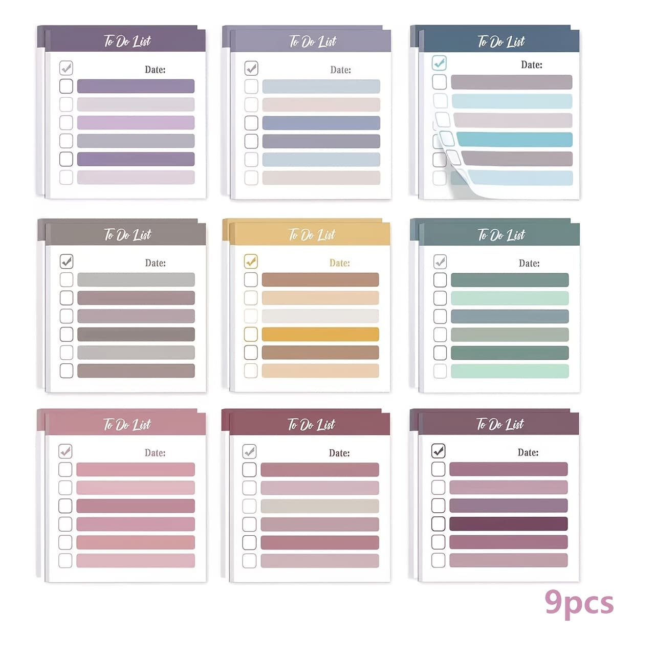 TEMU A Set Of 9 Sticky Note Pads In Morandi Colors - 450 Self-adhesive Notebooks Featuring Soft Hues, Ideal For Use In Offices, Schools, And Homes - An Gift For Fans Of Morandi Shades