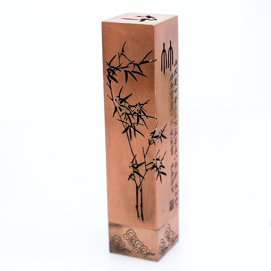 TEMU Zen Metal Zi Zai Rectangular Vertical Heart Incense Holder, Vintage Incense Holder Ornament For Home And Indoor Use