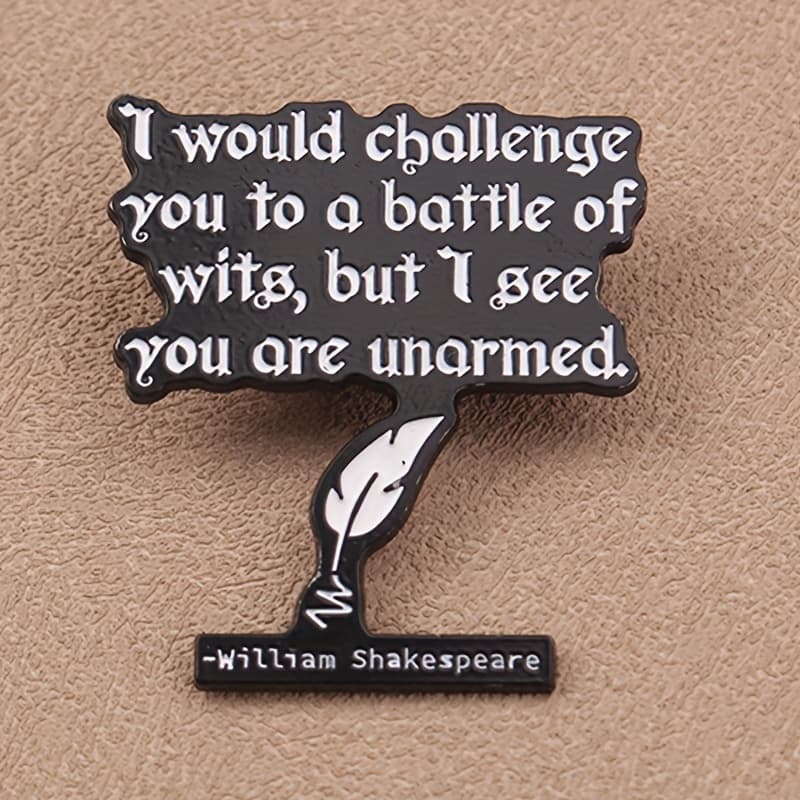 TEMU William Badge Literary Enamel Pin