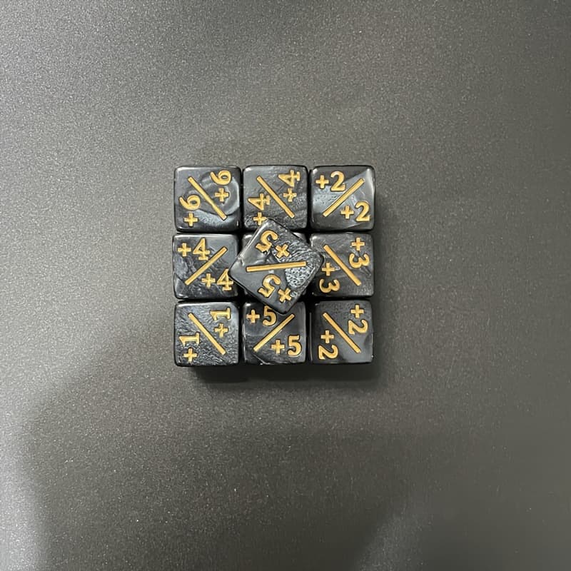 TEMU 20pcs/set 8 Colors 1.6cm/0.63 Inch Dice Counters Positive +1/+1 And Negative -1/-1 Two-color Positive And Negative Dice