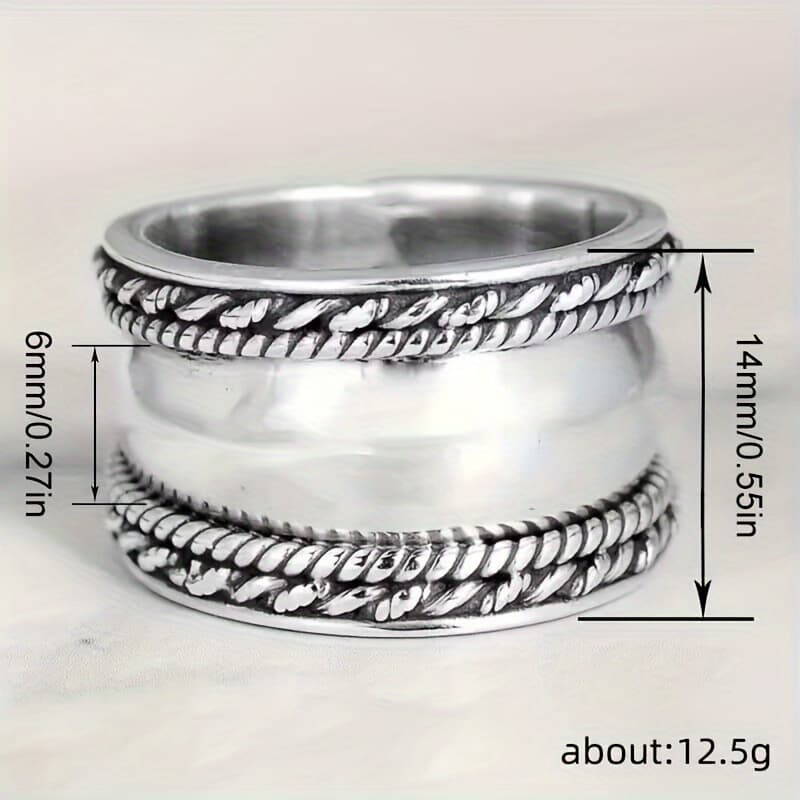 TEMU Women's Thumb Ring, Wide Dome Ring, Large Boho Style, Gift