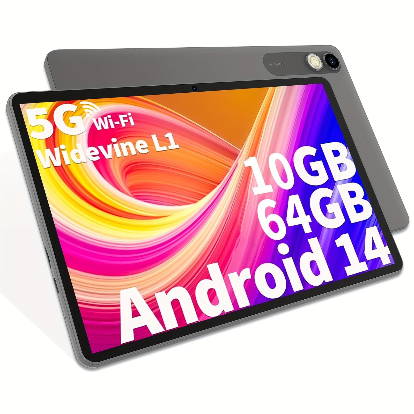 TEMU Tablet, 10-inch 14 Tablet, 10gb+64gb, 1tb Expandable, 8-core, 6000mah, 5gwifi, Widevinel1, Gms, With Protective Film