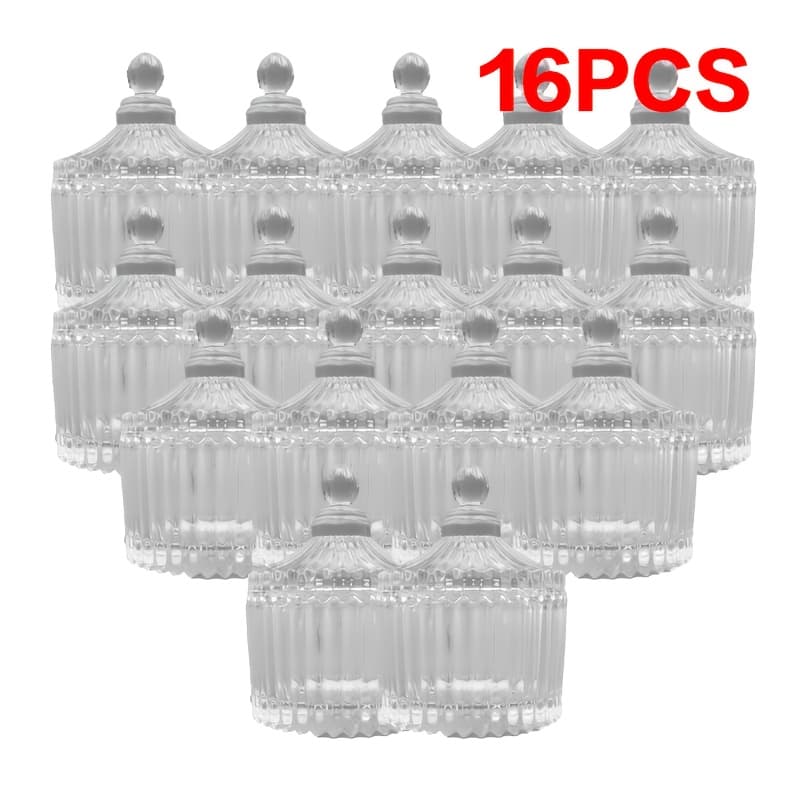 TEMU 16pcs Covered Glass Candle Holder Set - Versatile Decor For Christmas, Halloween, Thanksgiving And Home