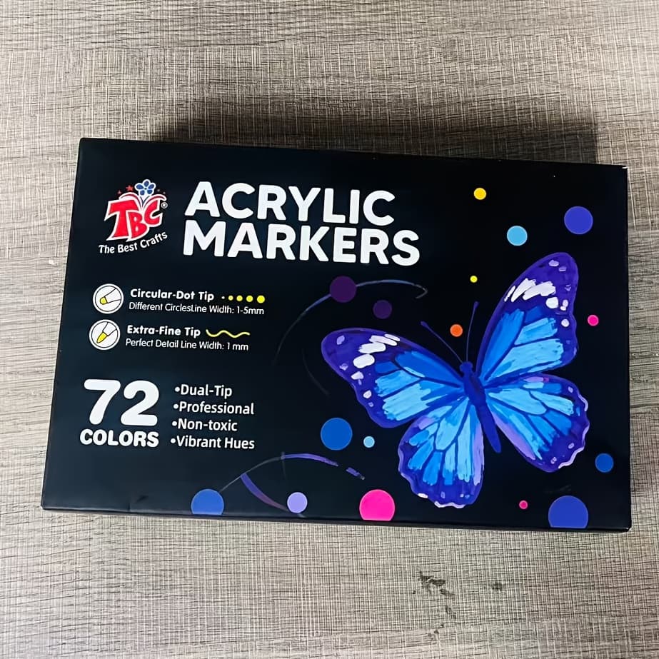 TEMU Tbc The Best Crafts 72 Colors Dual Tip Calligraphy Pens, Dual Tip Tip And Brush Tip Pens Fornon-toxic , Perfect For Paper, Stone, Wood, Fabric, Glass & More