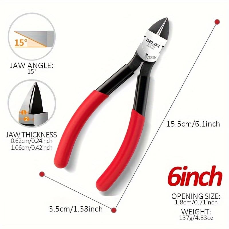TEMU Electric Nozzle Pliers Thick Diagonal Pliers Scissors Pliers For Industrial-grade Electricians