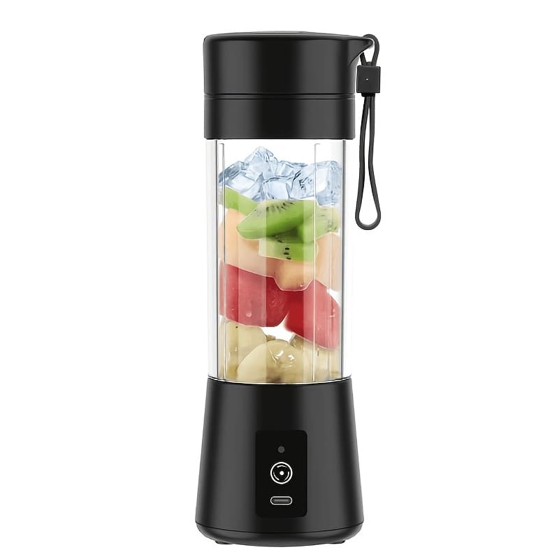 TEMU Professional Portable Juicer Mixer, Ice Extractor With Digital Display, For Milkshake Fruit/vegetable/smoothie, Usb-c Charging, Automatic Cleaning Travel Mug