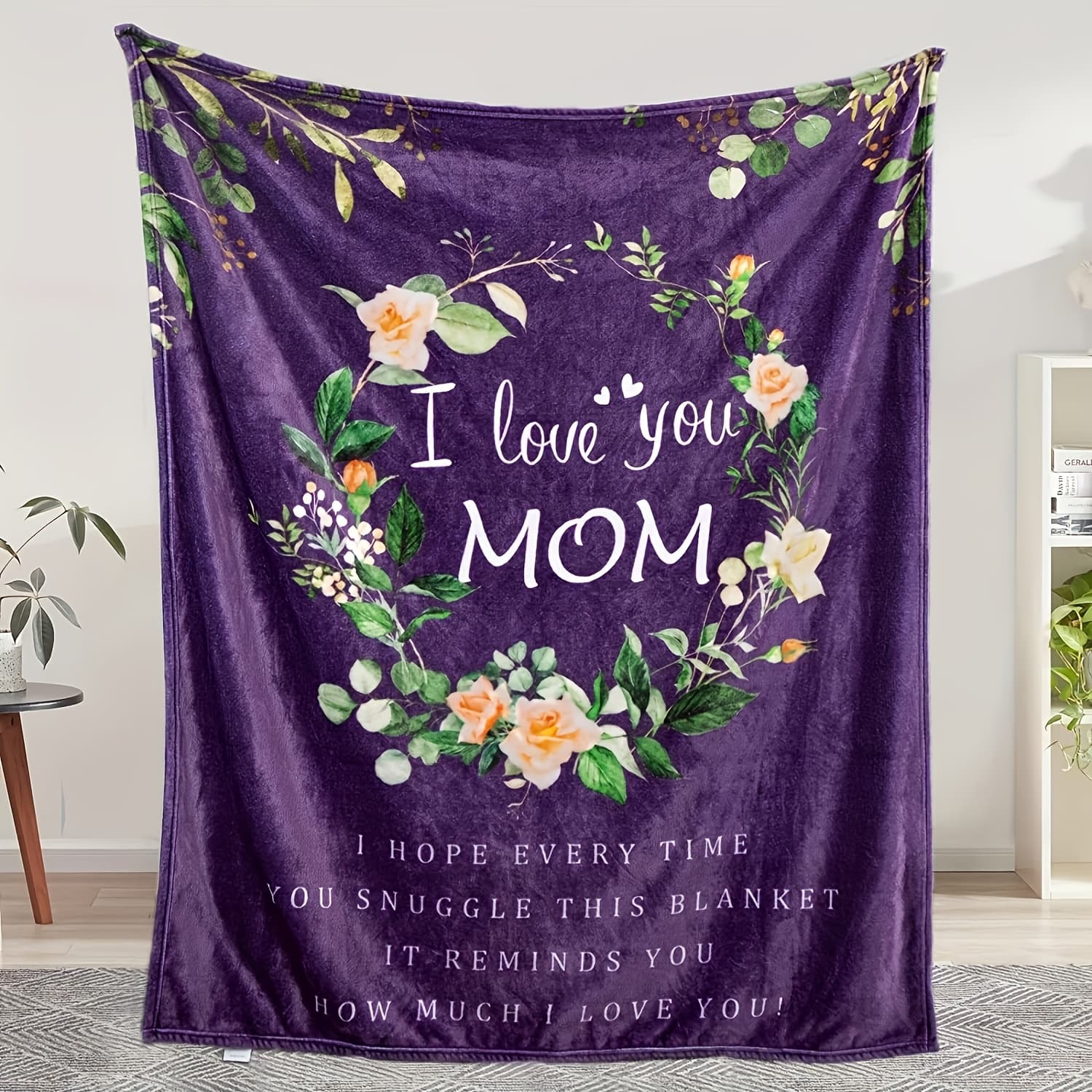 TEMU 1pc 280gsm Flannel Throw Blanket - For Your Mom, Ideal For Birthday Celebrations And Occasions