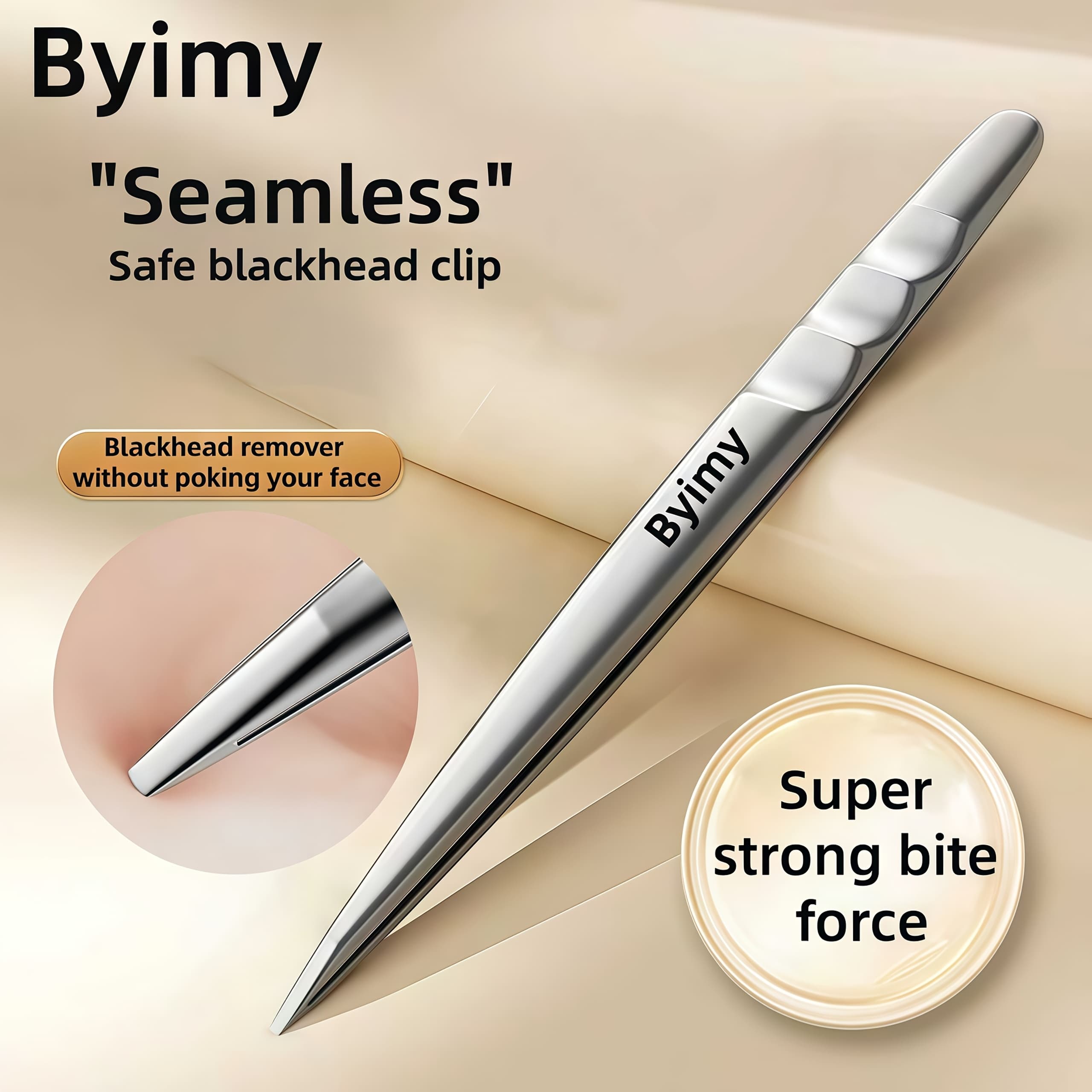TEMU Byimy Brand Stainless Steel Eyebrow Clip, Wave-shaped Tweezers, Hair Removal Tweezers, High-quality Eyelash Curler, Eyelash Grafting Auxiliary Tool, Hair Removal Tool, Beauty Tool, Makeup Tool