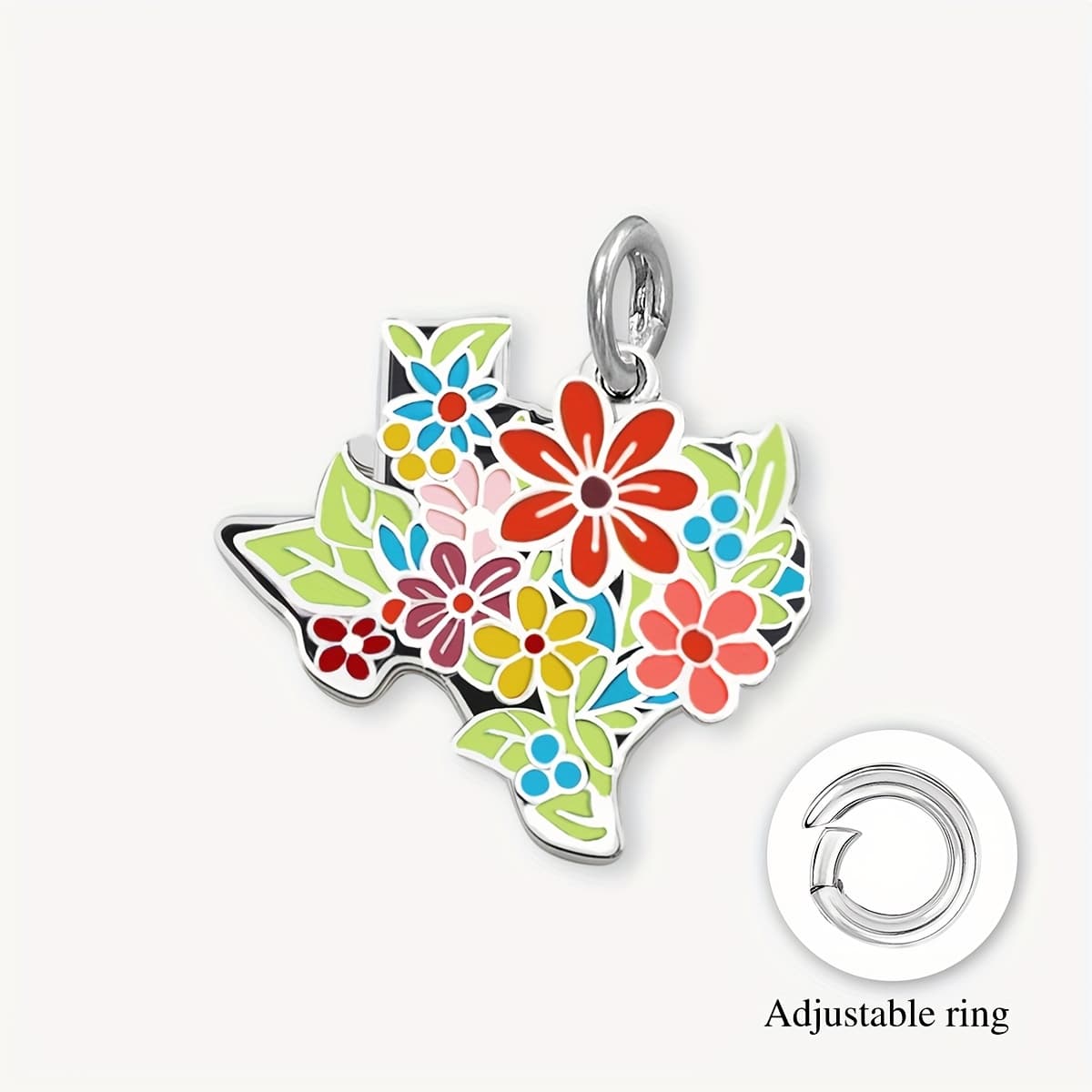 TEMU 1pc Flower Map Diy Pendant, Vintage Pendant Suitable For Original Bracelets Or Bangle Necklaces, Jewelry Making, Birthday Gift, Valentine's Day Gift, Gift, Christmas Gift For Women