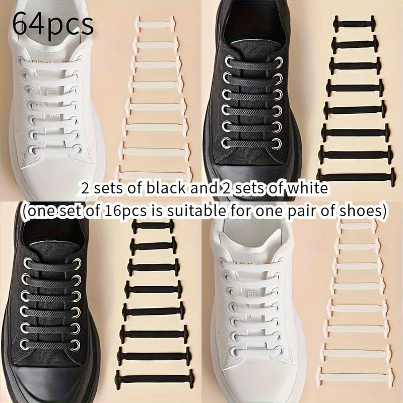 TEMU Lazy Silicone Shoelaces, , To Tie Detachable Shoelaces, Reusable, Suitable For Casual Shoes And Sports Shoes