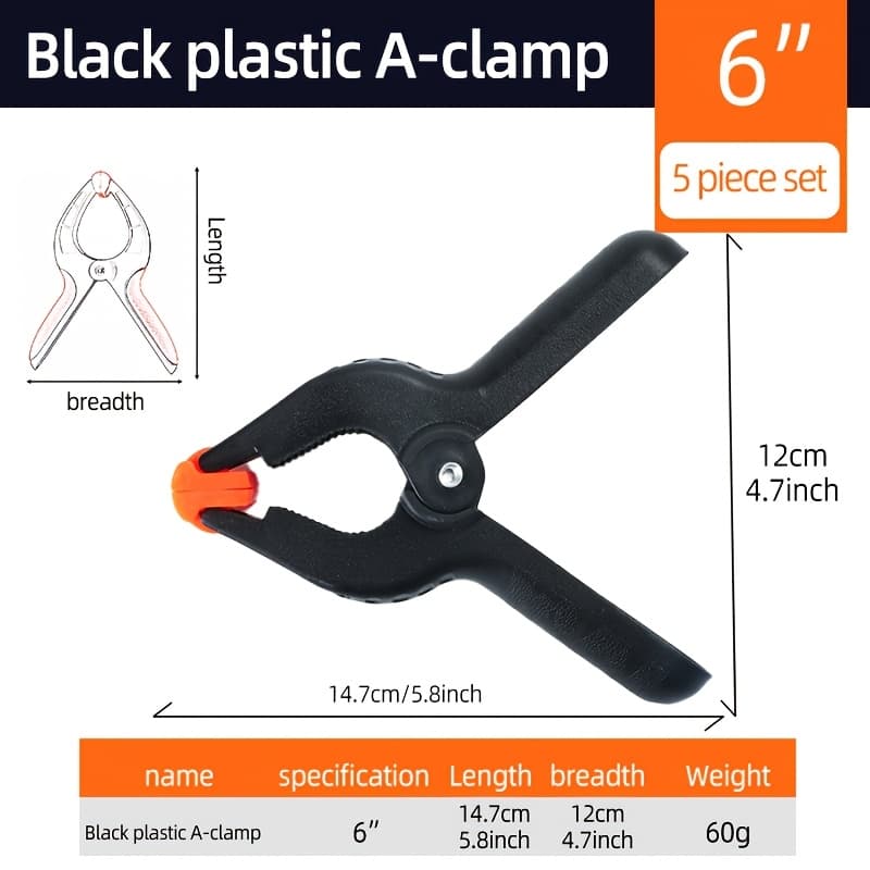 TEMU 5 Pack/10 Pack Airaj Plastic Spring Clamps, Heavy Duty Spring Clips For Woodworking, Backdrop Clips For Backdrop Stand, Photography, Home Improvement And More