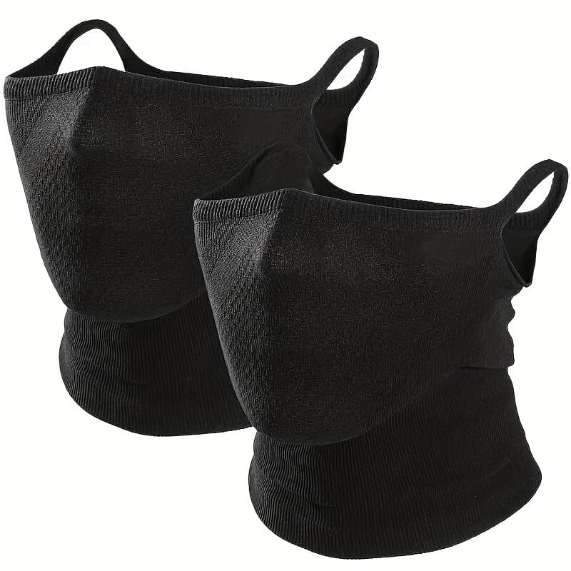 TEMU 2pcs/men's Women's Fashion Neck Cover, Breathable Geometric Half Face Mask, Ear Hook, Unisex, Suitable For Outdoor, Cycling, Hiking, Running, Skiing, Cosplay