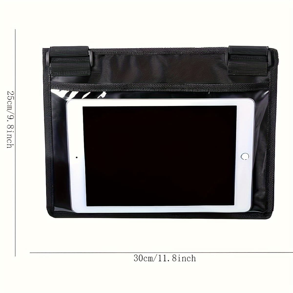 TEMU 1 Black Nylon Travel Train/airplane Small Table Tray With Tablet Holder